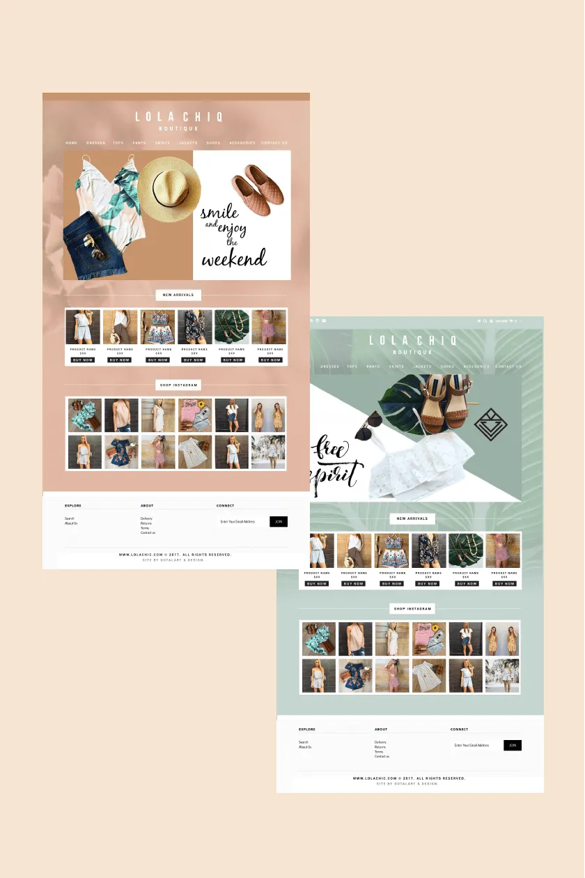 Lola Chiq Boutique web design