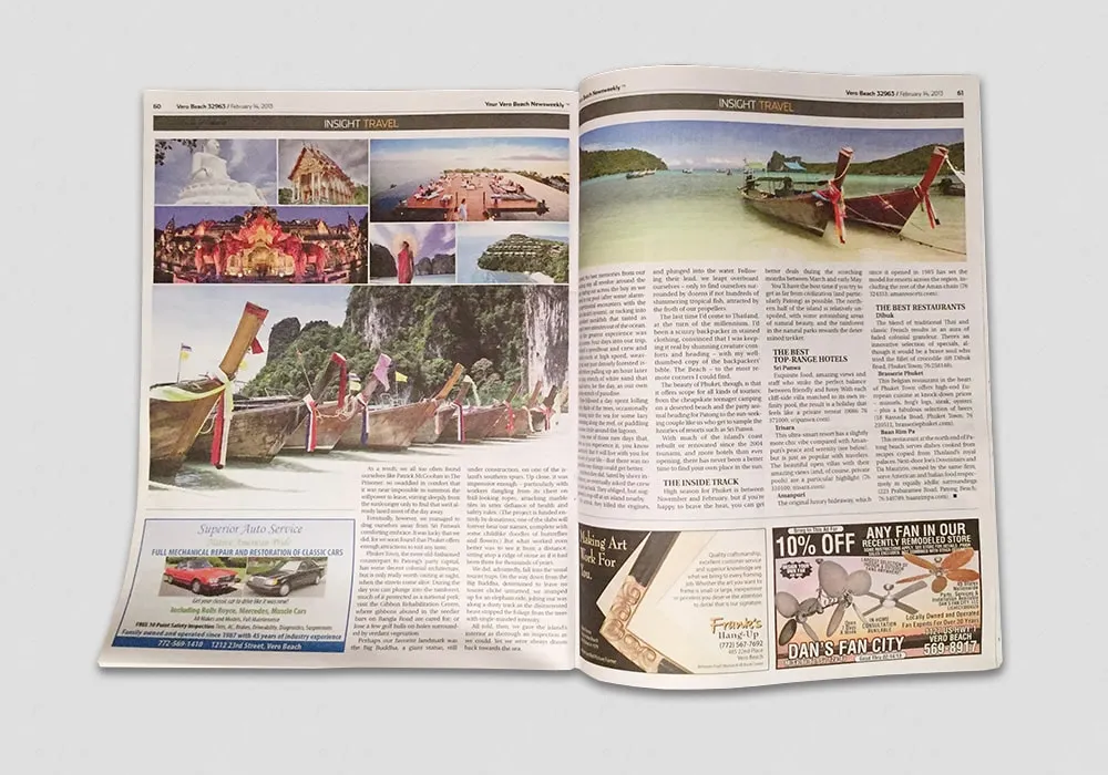 Editorial design for weekly newspaper VeroBeach 32963